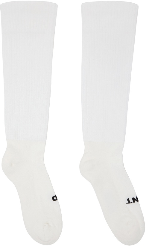 Photo: Rick Owens DRKSHDW White 'So Cunt' Socks
