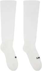 Rick Owens DRKSHDW White 'So Cunt' Socks