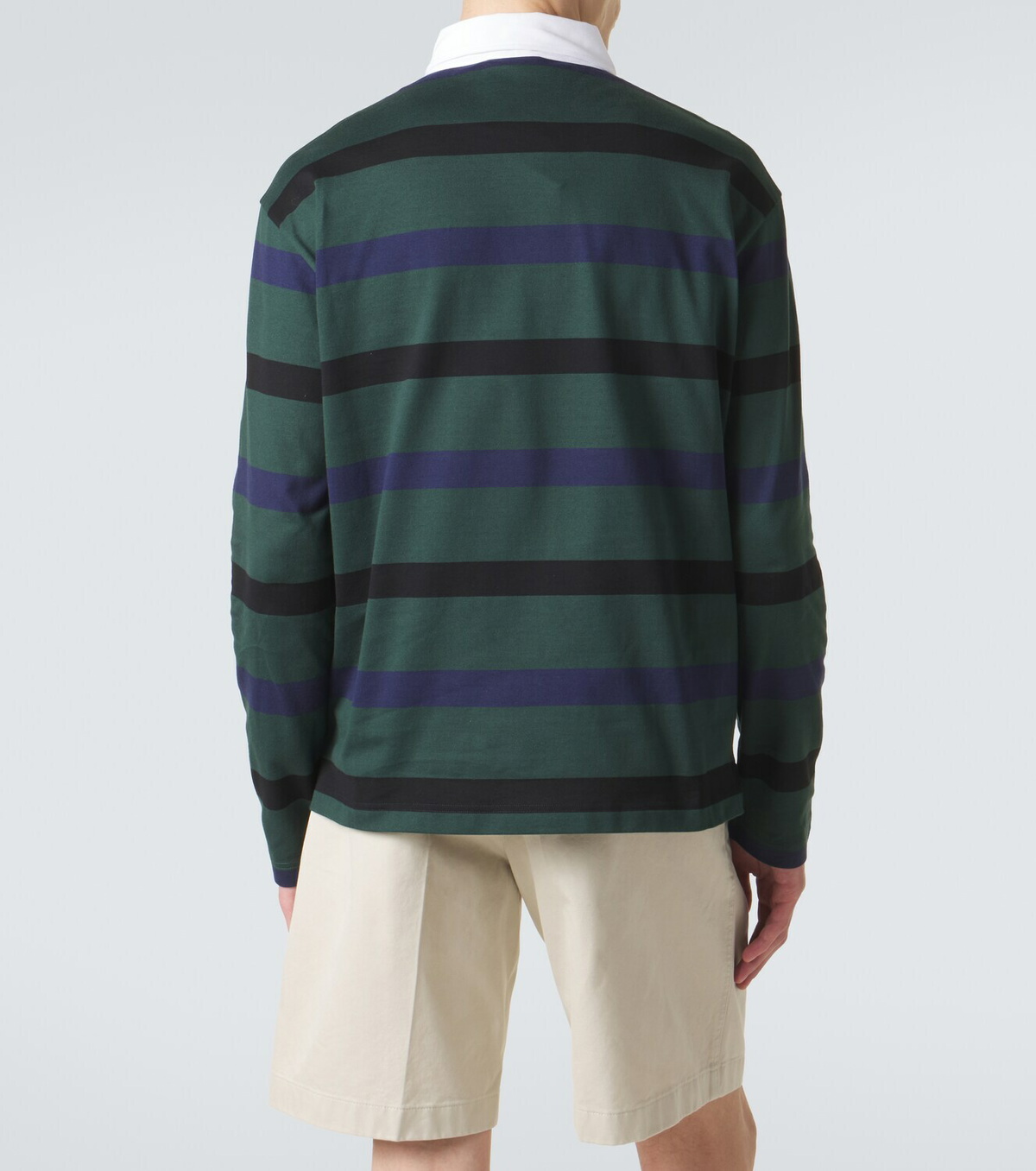 Prada Striped cotton polo shirt