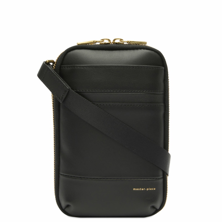 Photo: Master-Piece Gloss Leather Shoulder Bag in Black 