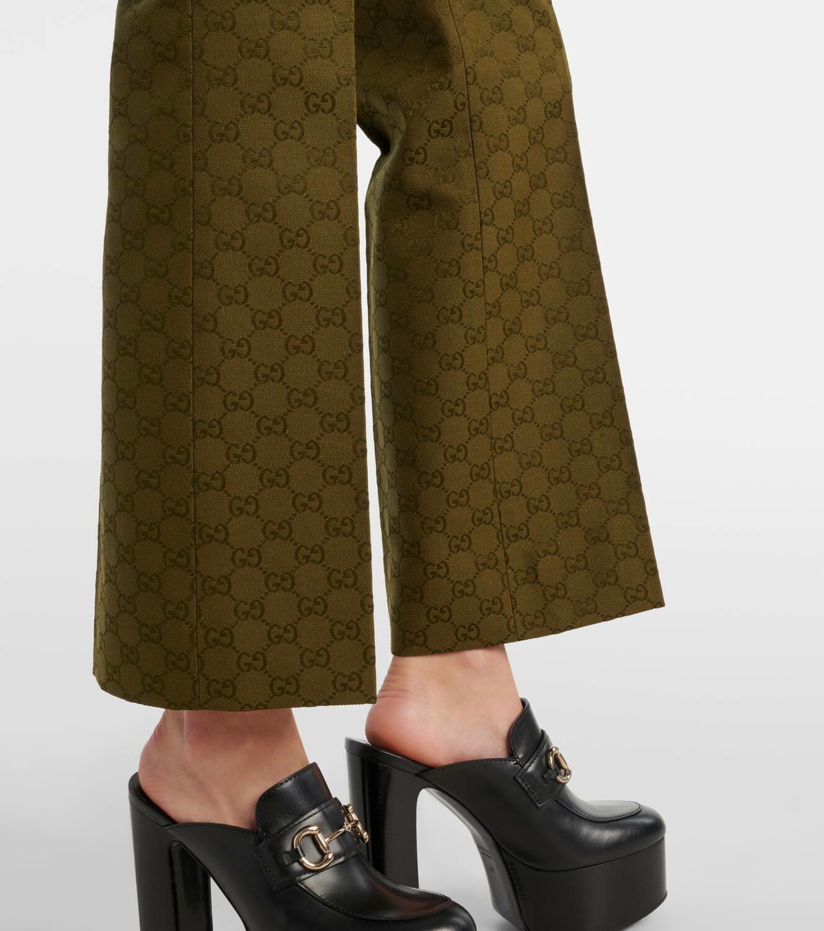 Gucci GG Canvas cotton-blend bootcut pants