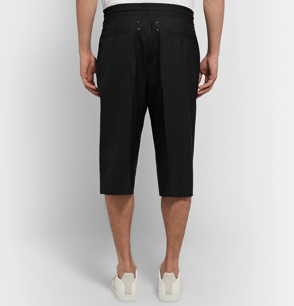 Maison Margiela - Wide-Leg Virgin Wool Drawstring Shorts - Men