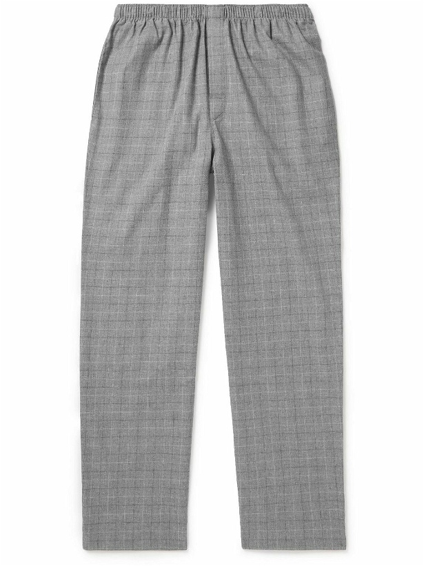Photo: Sunspel - Checked Cotton-Twill Pyjama Trousers - Gray
