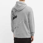 Undercoverism Men's Uism Cut Up Popover Hoody in Top Grey