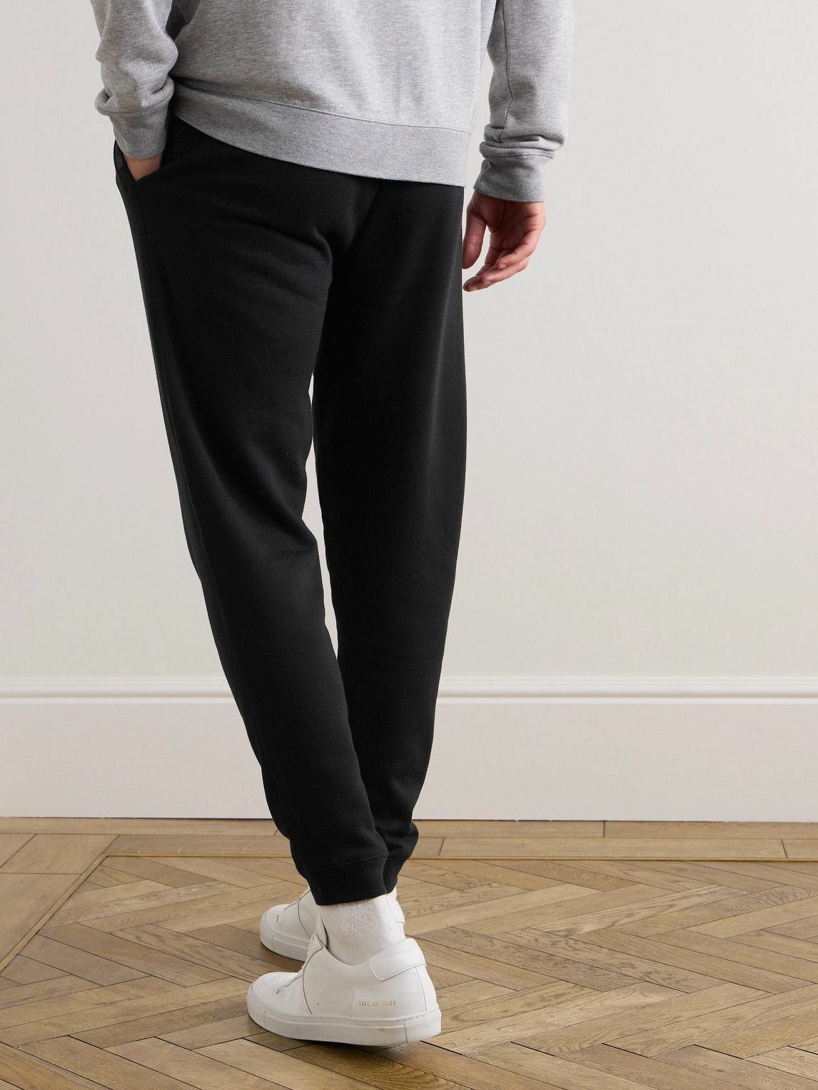 Derek Rose - Quinn 1 Tapered Cotton and Modal-Blend Jersey Sweatpants - Black
