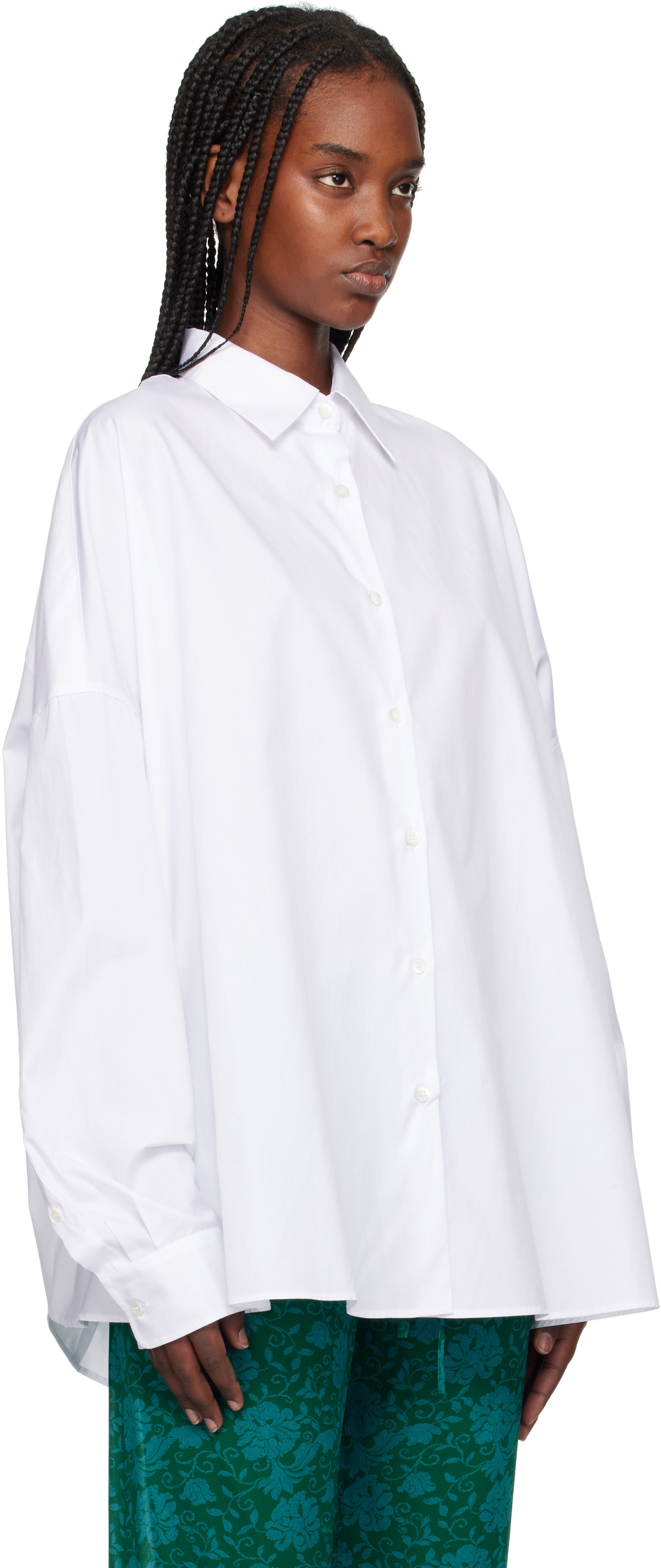 Dries Van Noten White Cotton Poplin Shirt Dries Van Noten