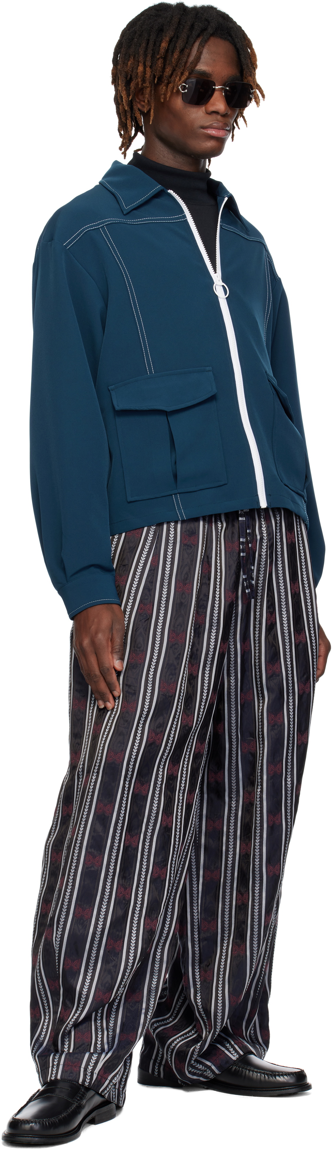 NEEDLES Navy Stitched Sport Jacket Needles