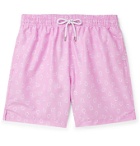 Derek Rose - Maui 30 Slim-Fit Mid-Length Printed Swim Shorts - Pink