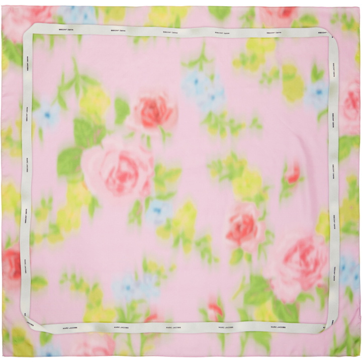 Photo: Marc Jacobs Pink Blurred Floral Silk Scarf
