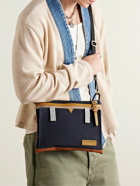 Master-Piece - Link Leather-Trimmed Colour-Block Twill Messenger Bag