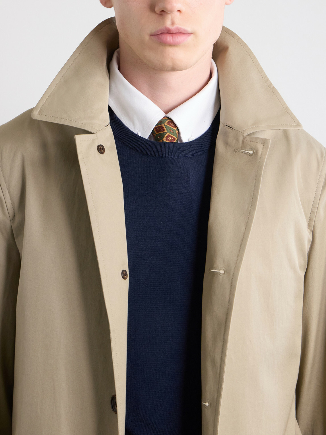 Burberry - Leather-Trimmed Cotton-Gabardine Trench Coat - Neutrals
