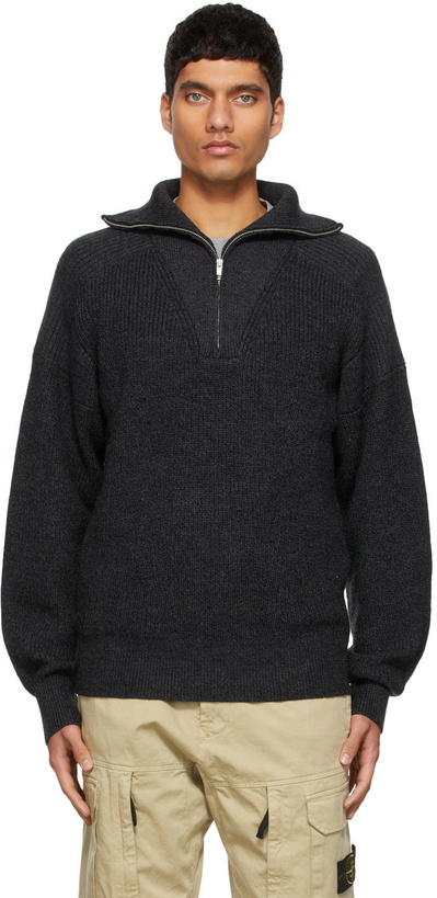 Photo: Isabel Marant Black Benny Half-Zip Turtleneck