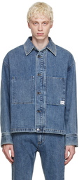 Wooyoungmi Blue Cropped Denim Shirt