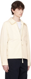 DOCUMENT Off-White Water Repellent Cotton Zip Up Jacket