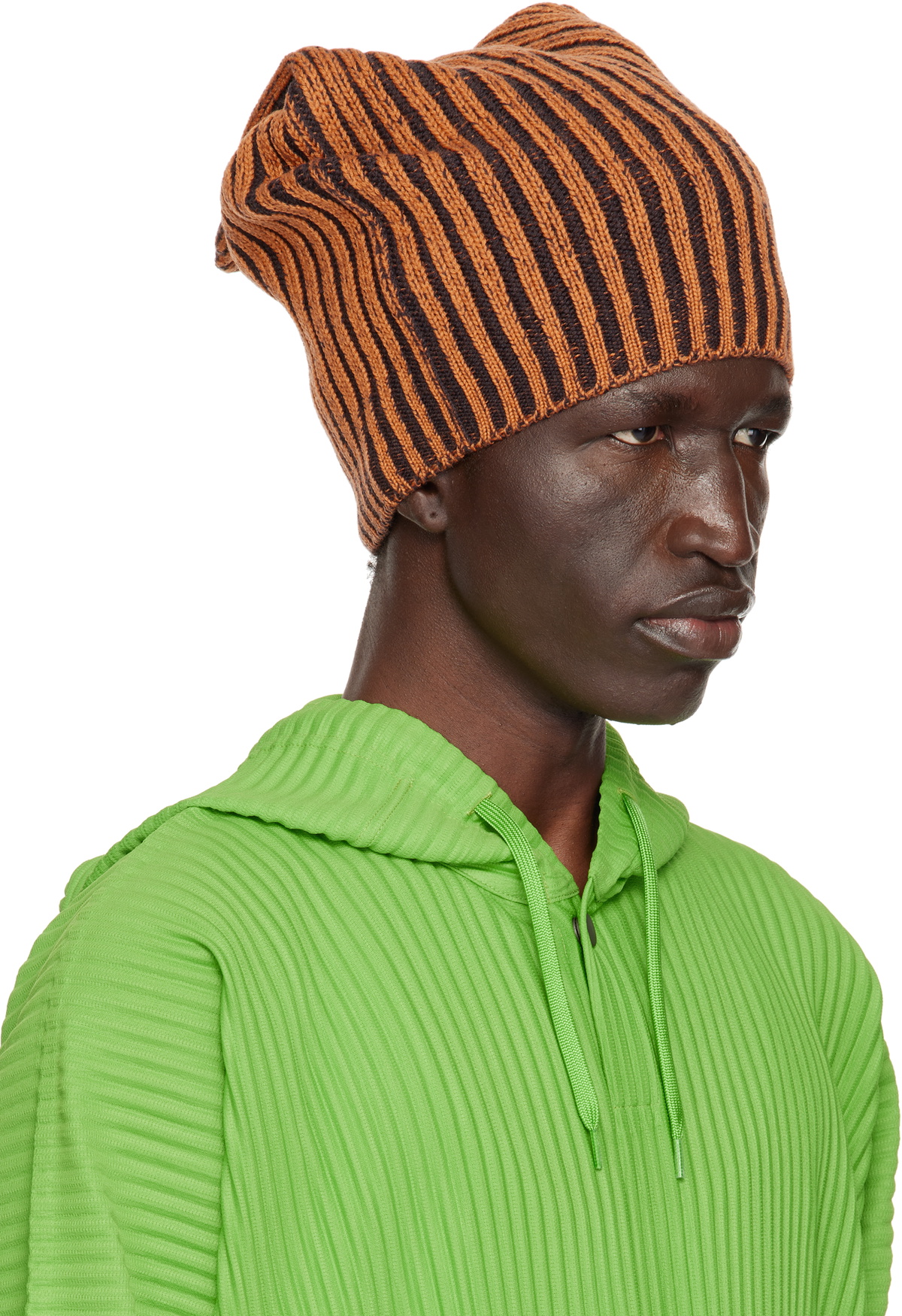 BEANIE SCARF HOMME PLISSÉ ISSEY MIYAKE HOMME PLISSÉ ISSEY MIYAKE Brown Beanie Scarf Homme Plisse