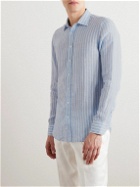 Lardini - Striped Linen Shirt - Blue
