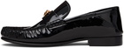 Versace Black Calf Leather Loafers
