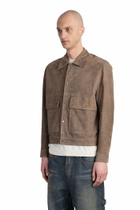 Salvatore Santoro Leather Jacket In Taupe Leather