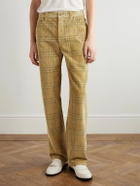 Burberry - Straight-Leg Checked Cotton-Corduroy Trousers - Neutrals