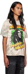 Online Ceramics Beige 'Positive Vibration' T-Shirt