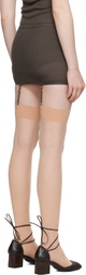 LEMAIRE Brown Underwear Suspenders Miniskirt