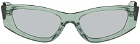 Eckhaus Latta SSENSE Exclusive Green 'The Tilt' Sunglasses