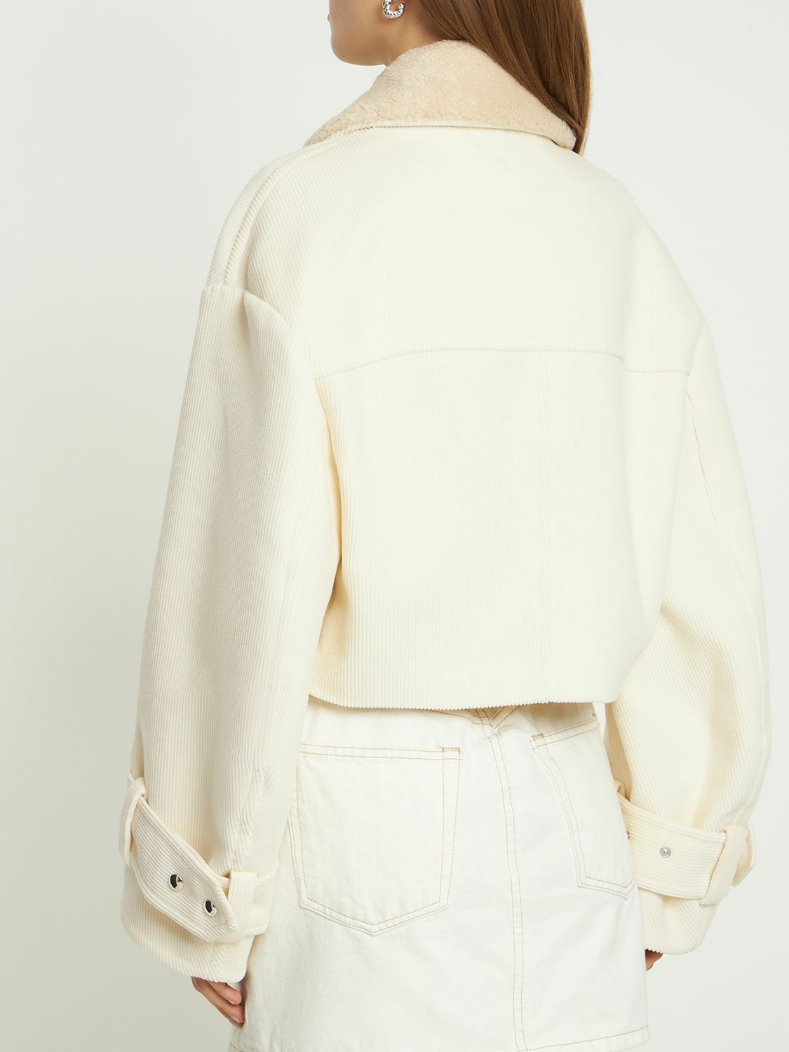 【KHAITE】shearling-trimmed cotton-corduroy ジャケット KHAITE Flinn Cotton Corduroy Jacket Khaite
