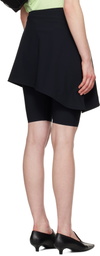 JOHANNA PARV Black Asymmetric Mini Skort