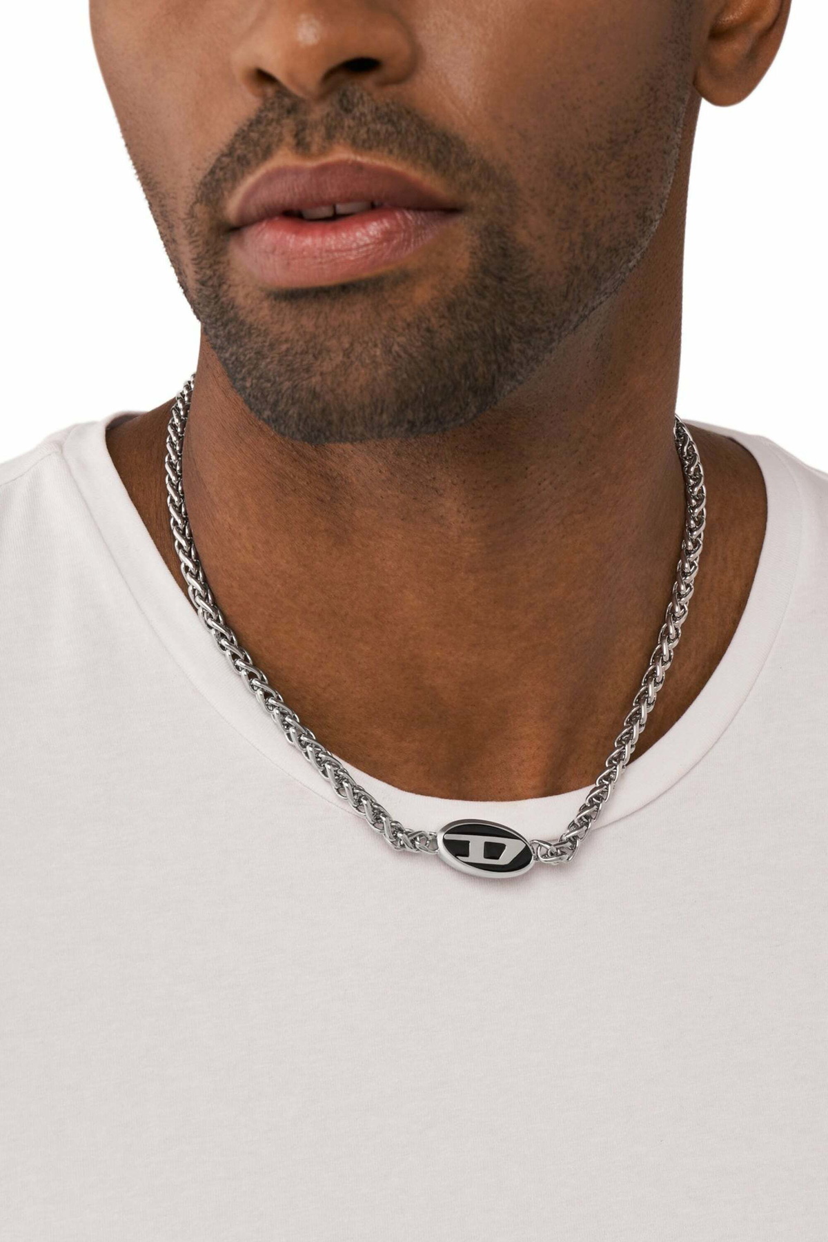 Diesel Stainless steel chain necklace - Necklaces - Unisex - Silver