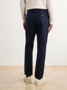 Brunello Cucinelli - Tapered Cotton And Wool-Blend Twill Chinos - Blue