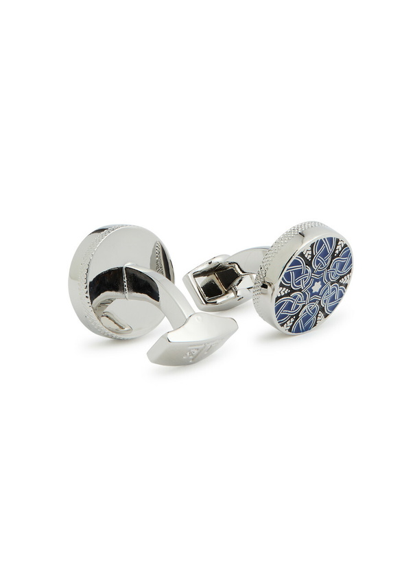 Photo: Tateossian Starweave Enamelled Cufflinks - Blue - One Size