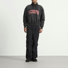 BEAMS Men's Fade Souvenir Half Zip Sweatshirt in Soft Black