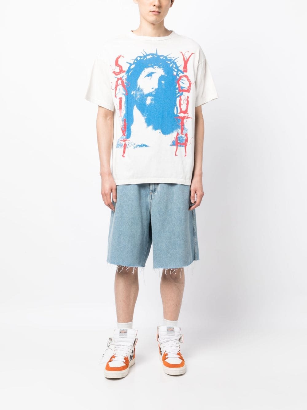 SAINT MXXXXXX - Saint Youth Printed Cotton T-shirt SAINT Mxxxxxx