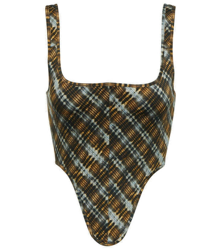 Photo: KNWLS - Checked corset top