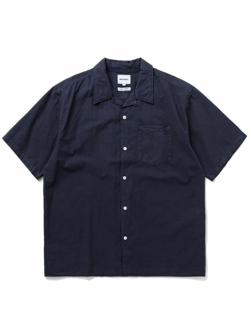 Photo: Norse Projects Carsten Tencel Shirt Blue - Mens - Shortsleeves