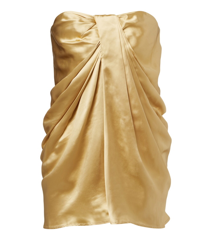 Photo: Tove Eden gathered silk satin bustier top