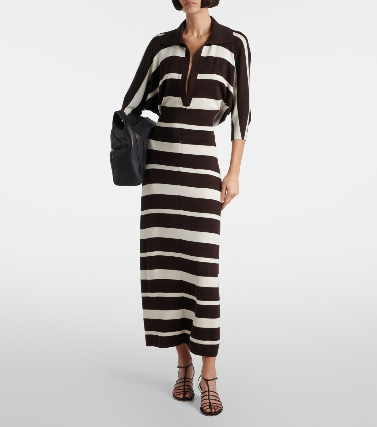 Proenza Schouler Solana striped wool and silk maxi dress