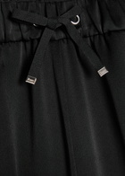 Herno Wide-leg Crepe de Chine Trousers Black
