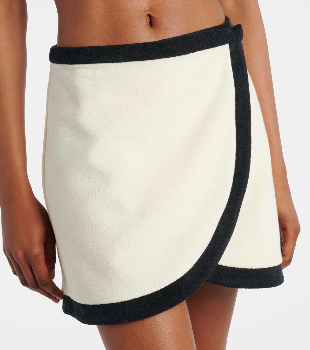 Adriana Degreas Cotton-blend wrap skirt