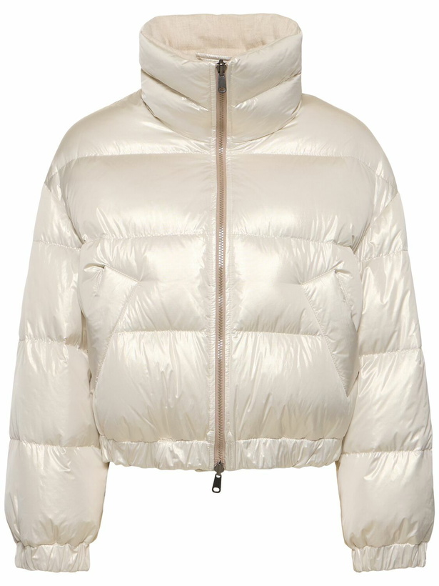 Photo: BRUNELLO CUCINELLI Cropped Tech Down Jacket