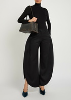 Alaïa Petal Sculpted Wool Trousers Black