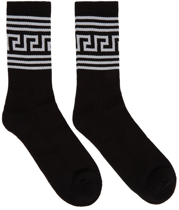 Photo: Versace Black Greca Socks