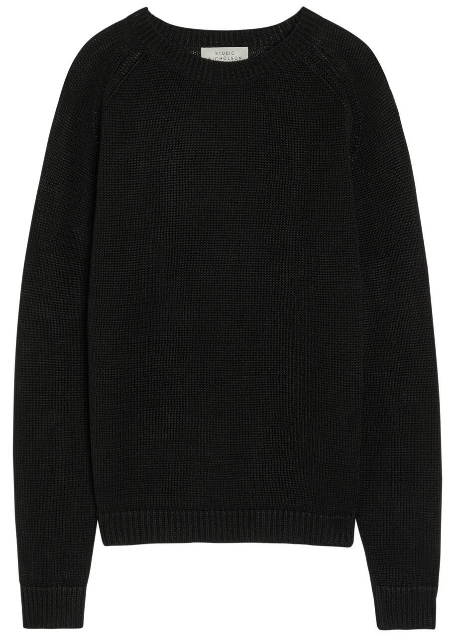 Studio Nicholson Linen-knit Jumper Black