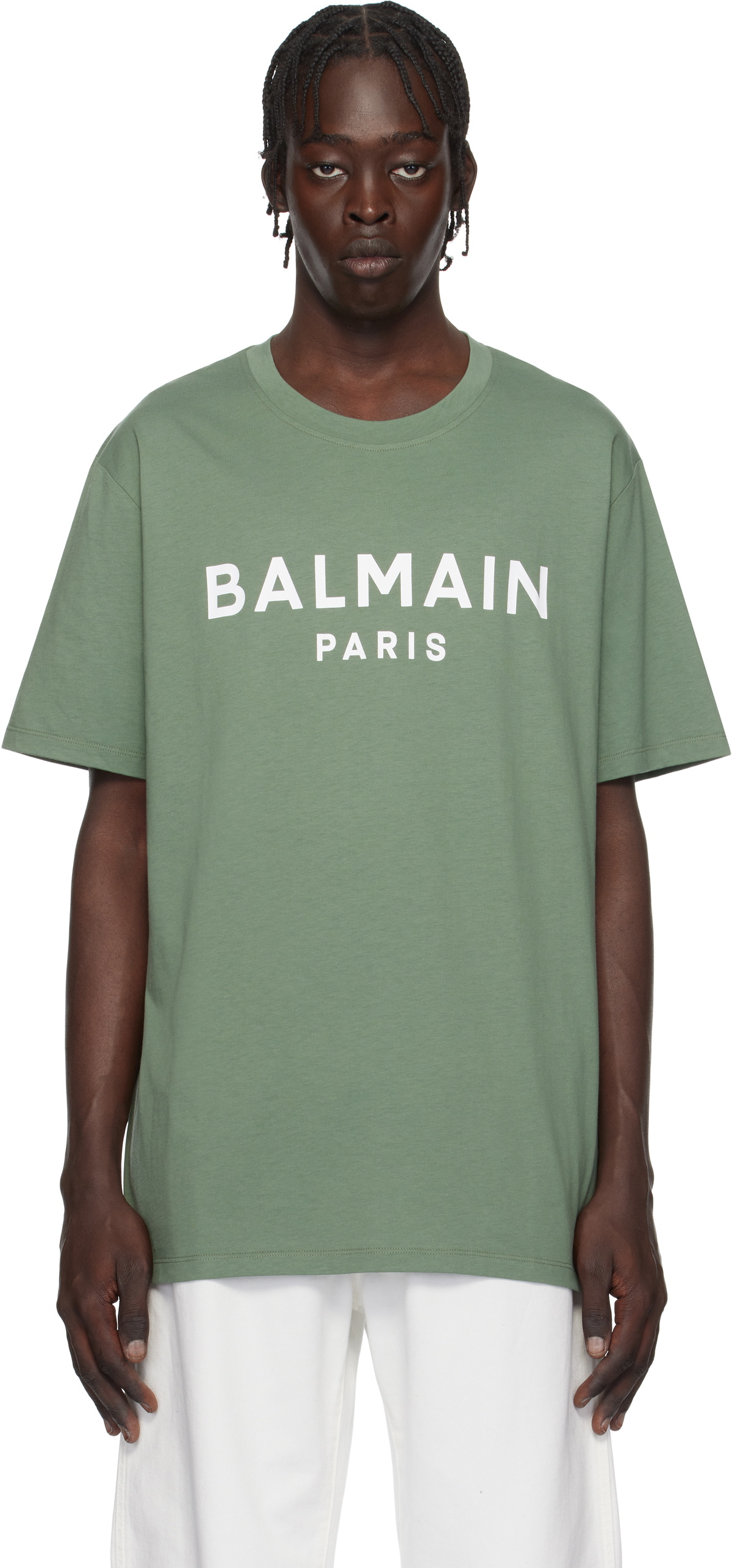 balmain グリーン 緑 ノースリーブシャツ balmain グリーン 緑 ノースリーブシャツ