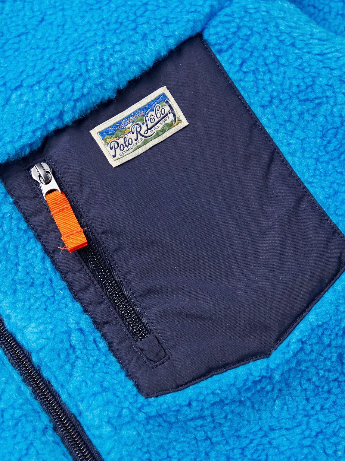 Polo Ralph Lauren - Shell-Trimmed Fleece Jacket - Blue Polo Ralph