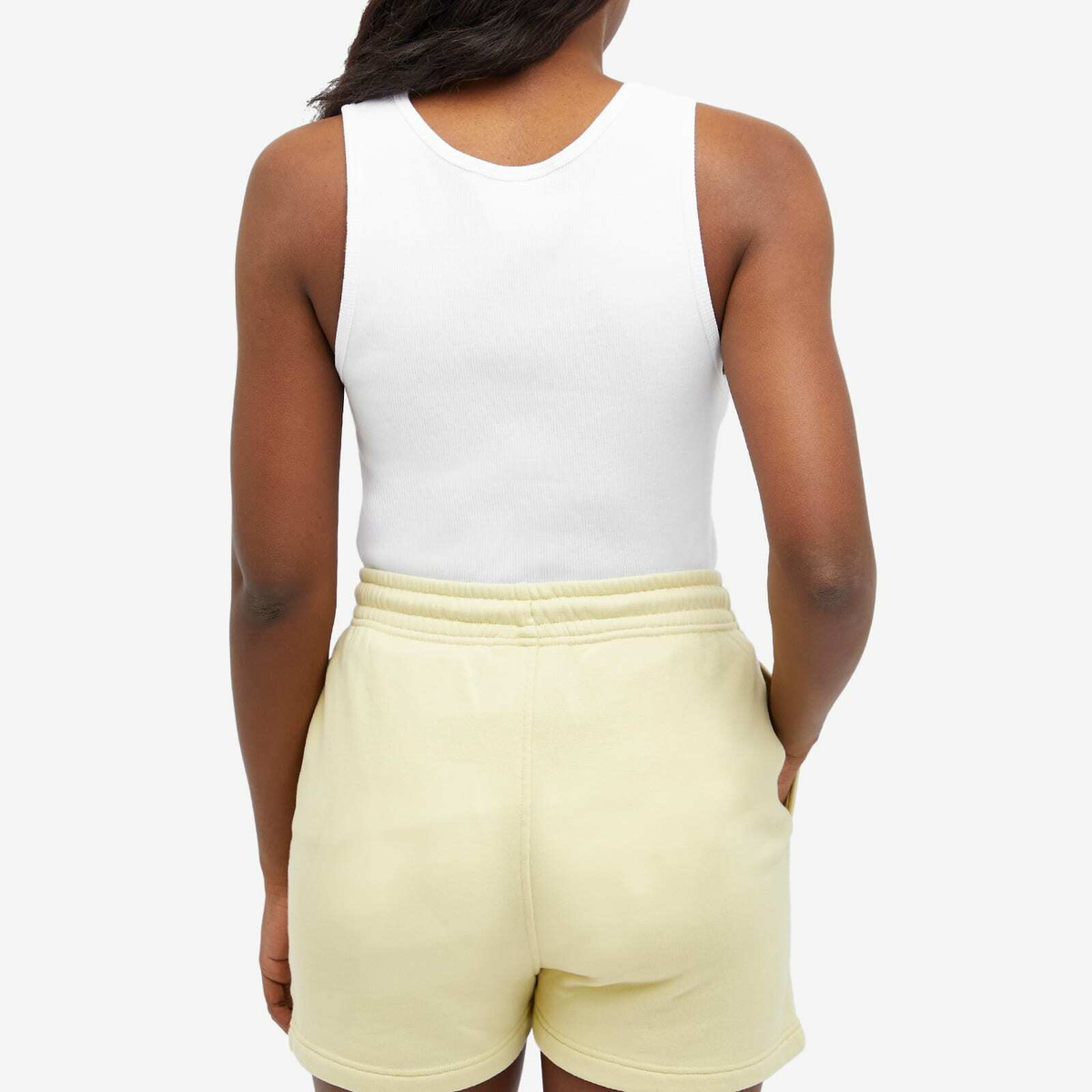 Maison Kitsuné Women's Baby Fox Ribbed Tank Vest in White