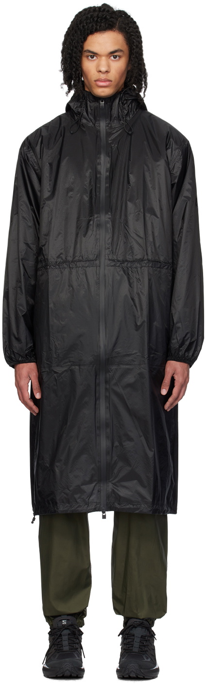 RAINS Black Norton Longer Coat Rains
