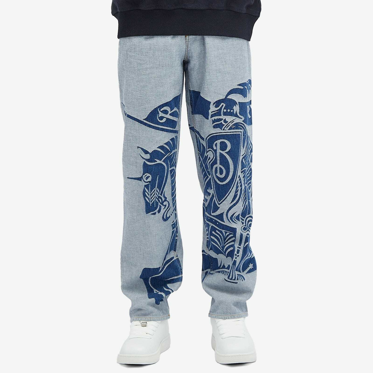 デニム・ジーパン BURBERRY BLUE COTTON DENIM JEANS Burberry Vintage Blue Straight Leg Cotton Denim Jeans, Waist