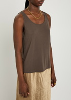 Eileen Fisher Silk Tank Brown