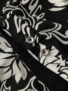 Sacai - Pleated Floral-Print Voile Blouson Jacket - Black